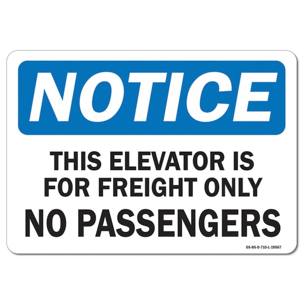 Safety Sign, OSHA Notice, 3.5" Height, No Pass, Landscape, 10PK